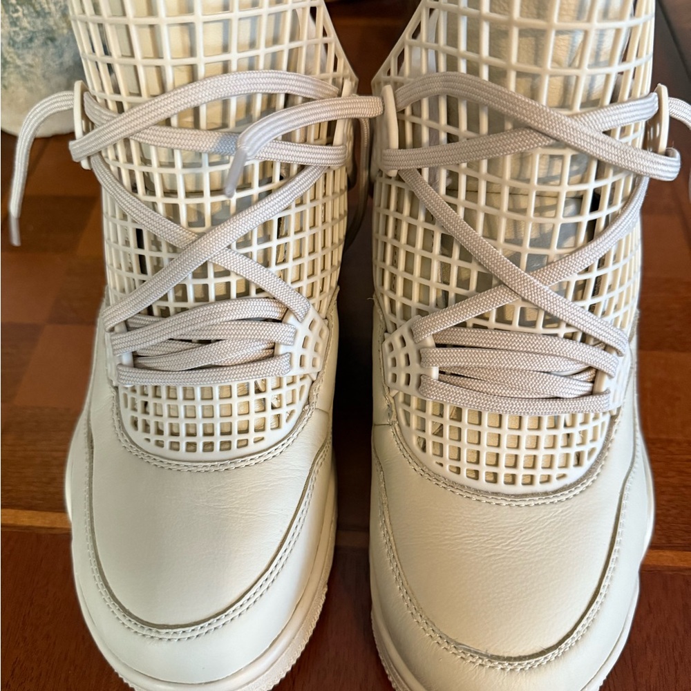 ❌SOLD❌Nike Air Jordan 4 Net Basketball Sneaker (Women) Rattan Metallic Gold 8